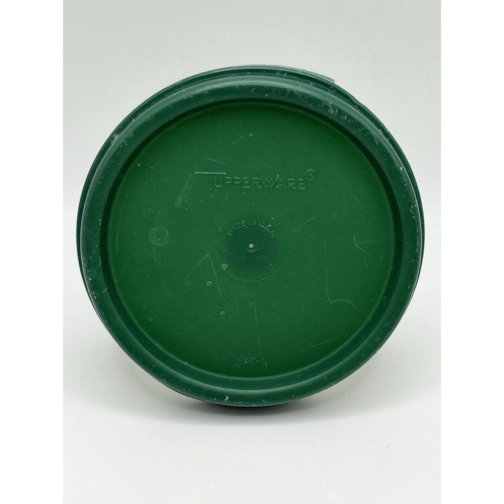 2 Tupperware Modular Mates 7 oz Containers 1605 with Green Lids USA Used Bundle - Picture 4 of 5